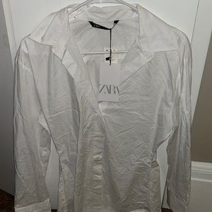 NEW Zara White Button Down